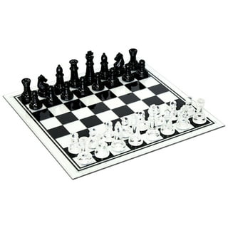 Fundex Etched Glass Chess Games Clear And Frosted Board Complete Set 15  Inch