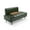 Green, variant on 55" Modern End of Bed Bench with 360° Swivel Tray, Faux Leather Upholstered Storage Ottoman, Sofa Couch with Side Table and Metal Legs for Bedroom, Living Room, Entryway ,Green