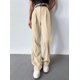 thumbnail image 4 of Pantalones de Traje de Pierna para Mujer, Pantalones Largos Informales de Negocios con Cintura Holgada y Corte Holgado Albaricoque L, 4 of 7