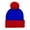 Bluered, variant on TOPTIE Pom Pom Beanie Hat 2-Tone Long Cuff Knit Color Block Winter Beanie Skull Cap for Men & Women-WhiteRed