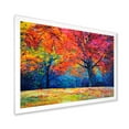 thumbnail image 2 of Designart 'Abstract Vibrant Red Tree In Autumn Landscape' Traditional Framed Art Print, 2 of 4
