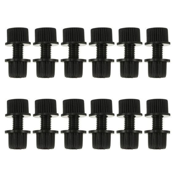 OFFIGAM Black Nylon License Plate Screws Weather Resistant Fasteners for Car Truck Motorcycle