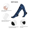 thumbnail image 5 of Rateoe Blue Lightning Compression Socks for Women and Men 20-30mmHg-Circulation Support Socks Knee High Nurse Pregnant Running Medical and Travel Athletic, 5 of 7