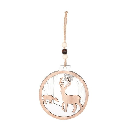 

Creative Three-dimensional Elk Doll Pendant Christmas Wooden Pendant