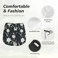 thumbnail image 4 of KLL Lilies Flowers Pattern Shorts Women,Athletic Shorts High Waisted Running Shorts Pocket Sporty Short Gym Elastic Workout Shorts-X-Large, 4 of 7