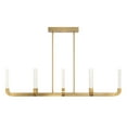 thumbnail image 3 of Del Mar 8-Light LED Linear Chandelier in Warm Brass by Breegan Jane, 3 of 7