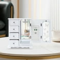 thumbnail image 2 of Miumaeov Jewelry Box - Made of Solid Wood with 4 Drawers Organizer and Built-in Necklace Carousel and Large Mirror White, 2 of 11