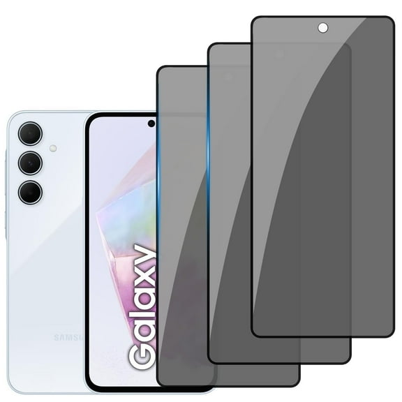 Privacy Screen Protector Tempered Glass for Samsung Galaxy A36 - Scratch Resistant Protective Film - Easy Installation Edge to Edge Protection - Bubble Free