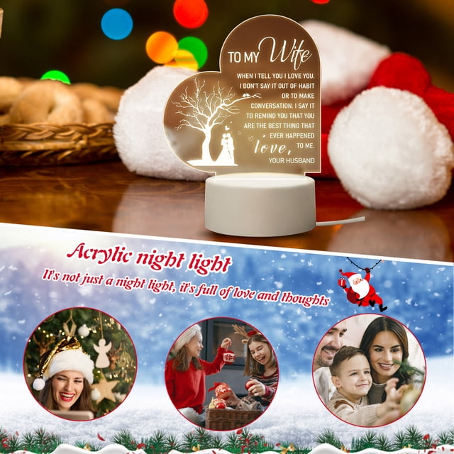 Lámpara Acrílico LED Luces de noche Arte Artesanía Carga USB Protección ocular de sueño (4) Ehuebsd Para estrenar