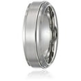 thumbnail image 2 of Sapphire Tungsten 7mm Diamond Finish Etched Edge Comfort Fit Wedding Bands Rings for Men, Size 11.5, 2 of 4