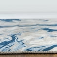 thumbnail image 3 of World Rug Gallery Contemporary Watercolor Wave Abstract Non Slip Area Rug - BLUE 7'10"x10', 3 of 8