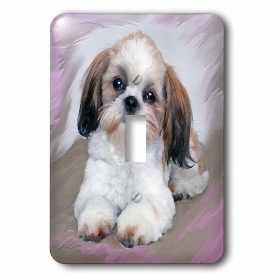 3dRose, Shih Tzu puppy, single toggle switch