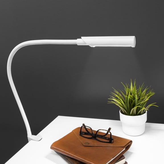 Reliable UberLight Flex Desk Lamp  3100TL, White, LED Task Light with Clamp