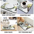 thumbnail image 4 of Convenient and Absorbent Coffee Drying Mat - Non-Slip Rubber Back Dish Pad, Hide Stains on Kitchen Counter, Coffee Mat Suitable for Dish Racks and Diatom Mud Coffee Makers, Size 19.5x12in, 4 of 7