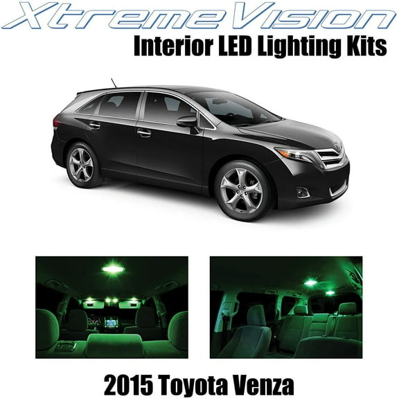 XtremeVision Interior LED for Toyota Venza 2015  11 pcs Green Interior LED Kit   Installation Tool