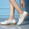 thumbnail image 6 of Spring Summer Women's Casual Hollow Loafers Slip On Leather Shoes Lightweight Casual Walking Shoes Female Moccasins Classic Penny Loafer Flats Boat Shoes, 6 of 9