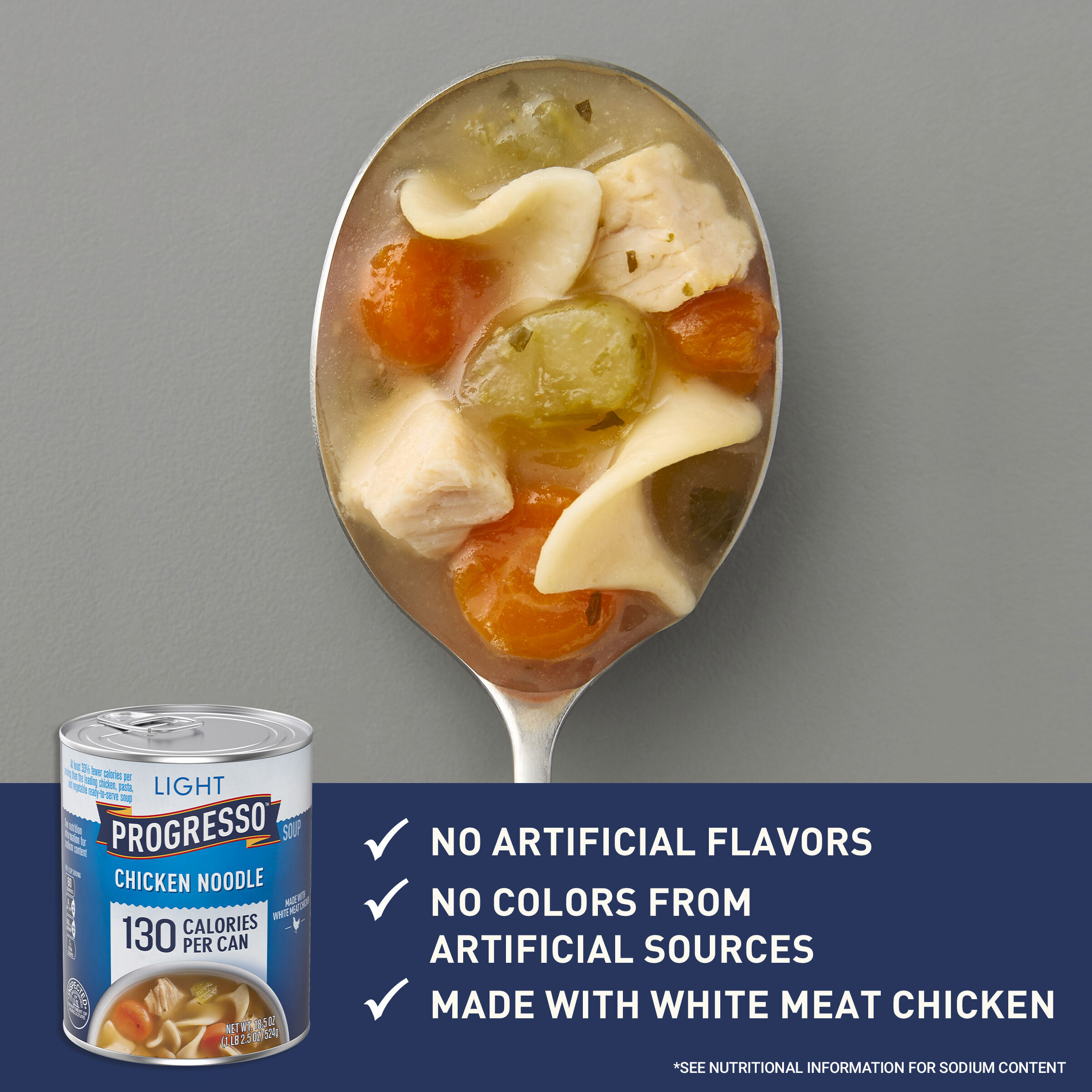 Progresso Light Chicken Noodle Soup, Ready To Serve Canned Soup, 18.5 oz. - image 4 of 11