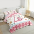 thumbnail image 3 of Manfei Letter Z Monogrammed Bedding Comforter Set,Merry Christmas Twin Comforter Sets,Cute Gingerbread Man Bedding Set For Child,Microfiber Room Decorative Reversible,2 Pieces, 3 of 8