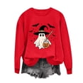 thumbnail image 4 of Halloween Sweatshirts for Women Cute Ghost Pullover Top | Fall,Spooky Season,Soft,Long Sleeve,Casual, 4 of 6