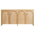 thumbnail image 4 of Appia Wood Grain 4-Door Sideboard Storage Cabinet in Oak, 4 of 9