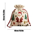 thumbnail image 3 of ToyKingdee Christmas Santa Sack - Soft Linen Christmas Drawstring Gift Bag for Gifts, Toys, Candy Storage, 3 of 6