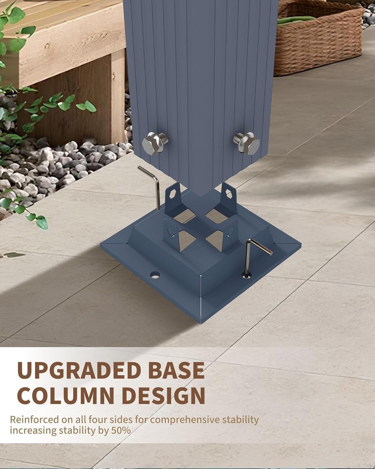 10x10 Ft Aluminum Pergola,Outdoor Metal Gazebo with Adjustable Canopy,Reinforced Frame Outdoor Shelter for Backyard,Patio Lawn and Deck - Blue