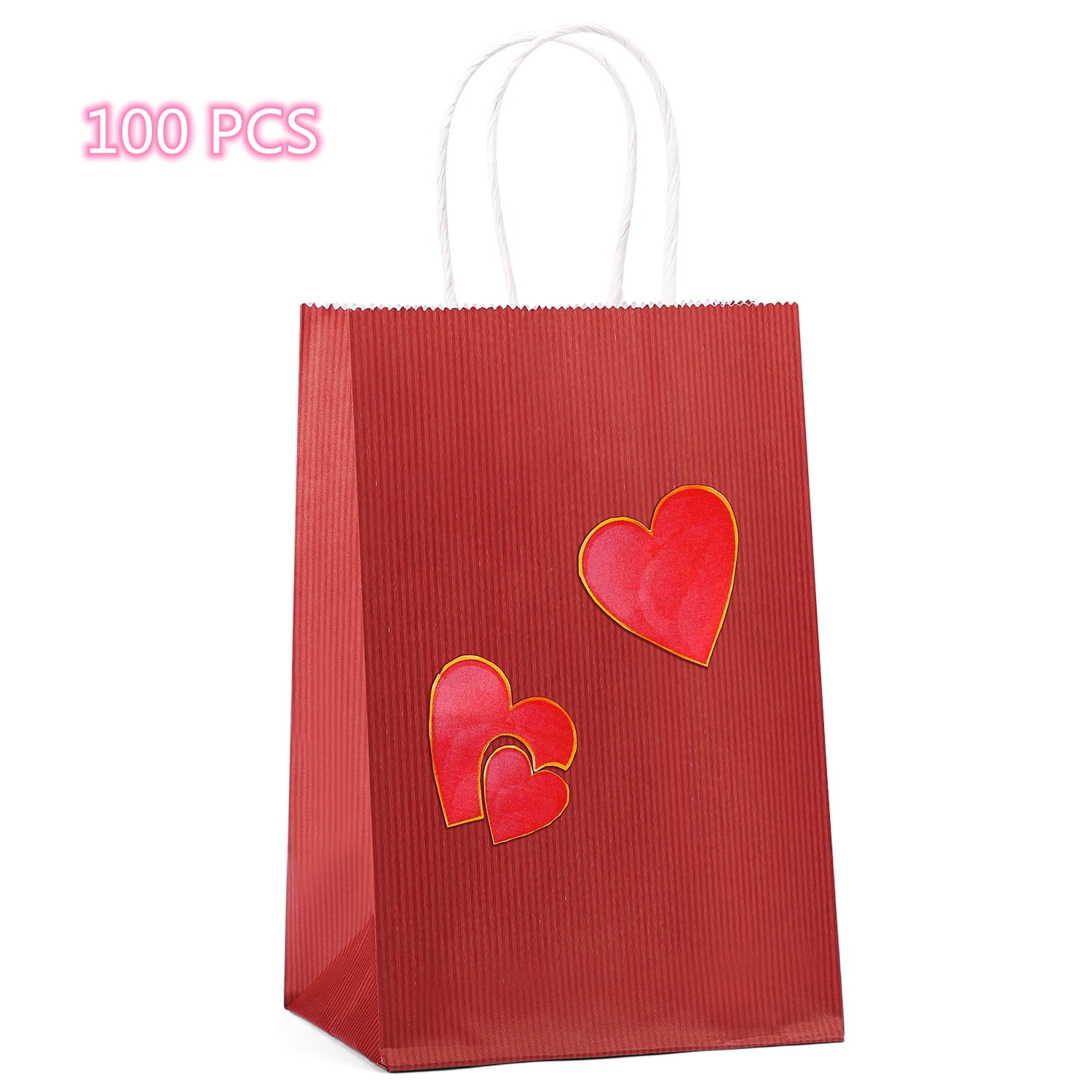 GSSUSA Black Gift Bags 5.25x3.75x8100Pcs GSSUSA Kraft Paper Bag,Party Bags,Retail Bags,Shopping Bags,Brown Paper Bags with Handles 100% Recyclable Paper 