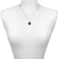 thumbnail image 2 of Delight Jewelry Silver-tone Large Navy Blue Paw - Silvertone Class of 2026 Delicate Bar Necklace, 18.75", 2 of 4