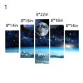 thumbnail image 3 of 5pcs/set Blue Space Starry Sky Mural Sofa Backdrop Wall Living Room Home Decor, No Frame, 3 of 5