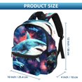 thumbnail image 2 of Starry Shark Large Capacity Backpack with Adjustable Shoulder Strap, Printed Design, Lightweight , Shoulder Backpack Book Bag, Small Backpack Purses for Teens, 2 of 6