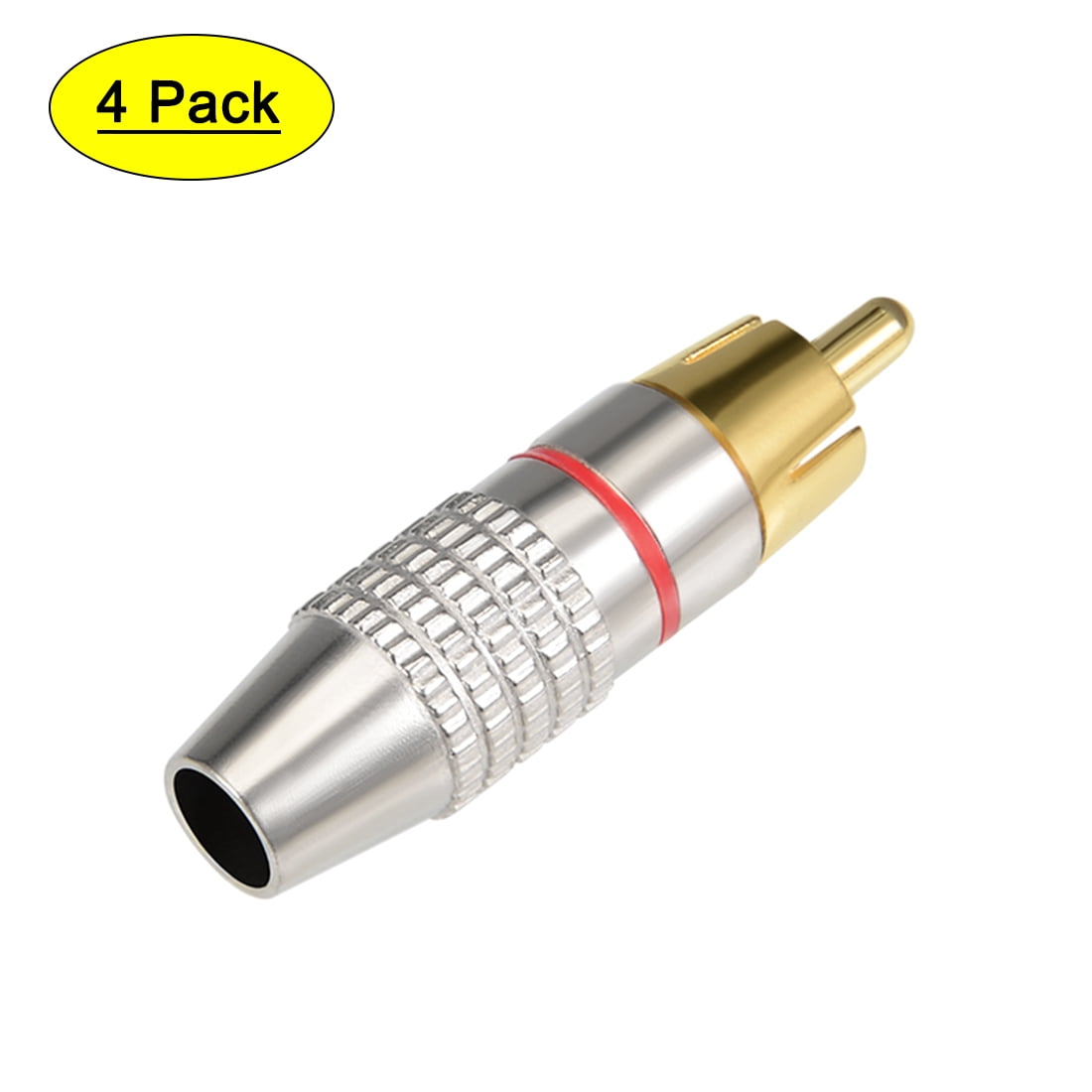 10x Copper Gold Plated 1/8" 3.5mm Mono Plug Jack Audio Male Plug Soldering S CA 