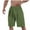 Army Green, variant on Akafmk Summer Mens Shorts Cotton Linen Casual Solid Color Shorts Loose Fitting Lightweight Elastic Waist Beach Shorts, Sizes S-2XL