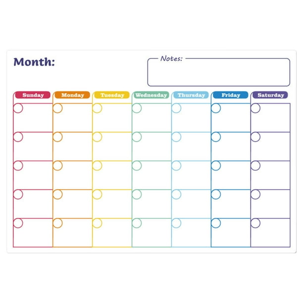 Herramientas y mejoras para el hogar Calendario mensual magnético Adhesivo para refrigerador personalizado Calendario borrable Tablero de mensajes Pizarra blanca suave Tablero de escritura para mascot