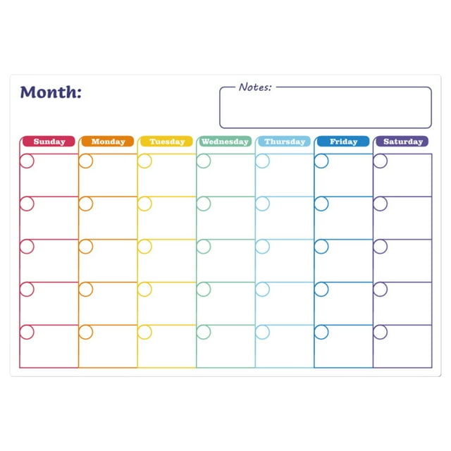 Qaailabf Magnetic Monthly Refrigerator Schedule | Custom Erasable Message Board | PET Whiteboard | Soft Writable Surface | 30x43cm | Family & Office Organization Tool