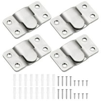 Uxcell Flush Mount Bracket 53x30mm, Interlocking Hang Buckle Stainless Steel Wall Mount Hanger Hooks, Silver Tone 8 Pcs