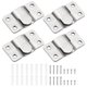 thumbnail image 1 of Soporte de Montaje Empotrado Uxcell 53x30mm, Gancho de Montaje en Pared de Acero Inoxidable con Hebilla Interconectada, Tono Plateado 8 Pcs, 1 of 5