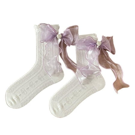 

Lolita Bows Sock JK Sock Hollow Jk Stocking Lolita Calcetines Socks Slouch Socks