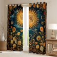 thumbnail image 2 of Manfei Moon Sun Curtains Pack of 2 (42x84 Each) for Teens Adults,Chic Floral Flowers Curtains Blackout,Bohemian Boho Bedroom Curtains,Super Cozy Room Decor, 2 of 6