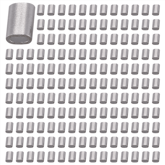 M1.5 Wire Rope Aluminum Ferrule Cable Ties Crimp Wire Rope Chuck Aluminum Jacket 600 Pieces