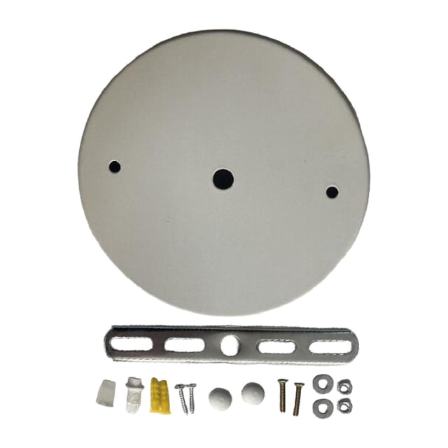 jinwen Canopy Kit DIY Project Iron for Hanging Lamp Replacement Ceiling Cover Plate White Dia 20cm