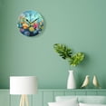 thumbnail image 4 of 10 Inch Wall Clock Battery Operated Silent Clock Decorative for Office, Kitchen, Outdoor, Living Room，Abstract Floral Daisy Watercolor Spring Flower Cute Art, 4 of 4