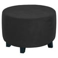 thumbnail image 2 of Round Ottoman Footrest Covers for Diameter 48-55 Black, 2 of 7