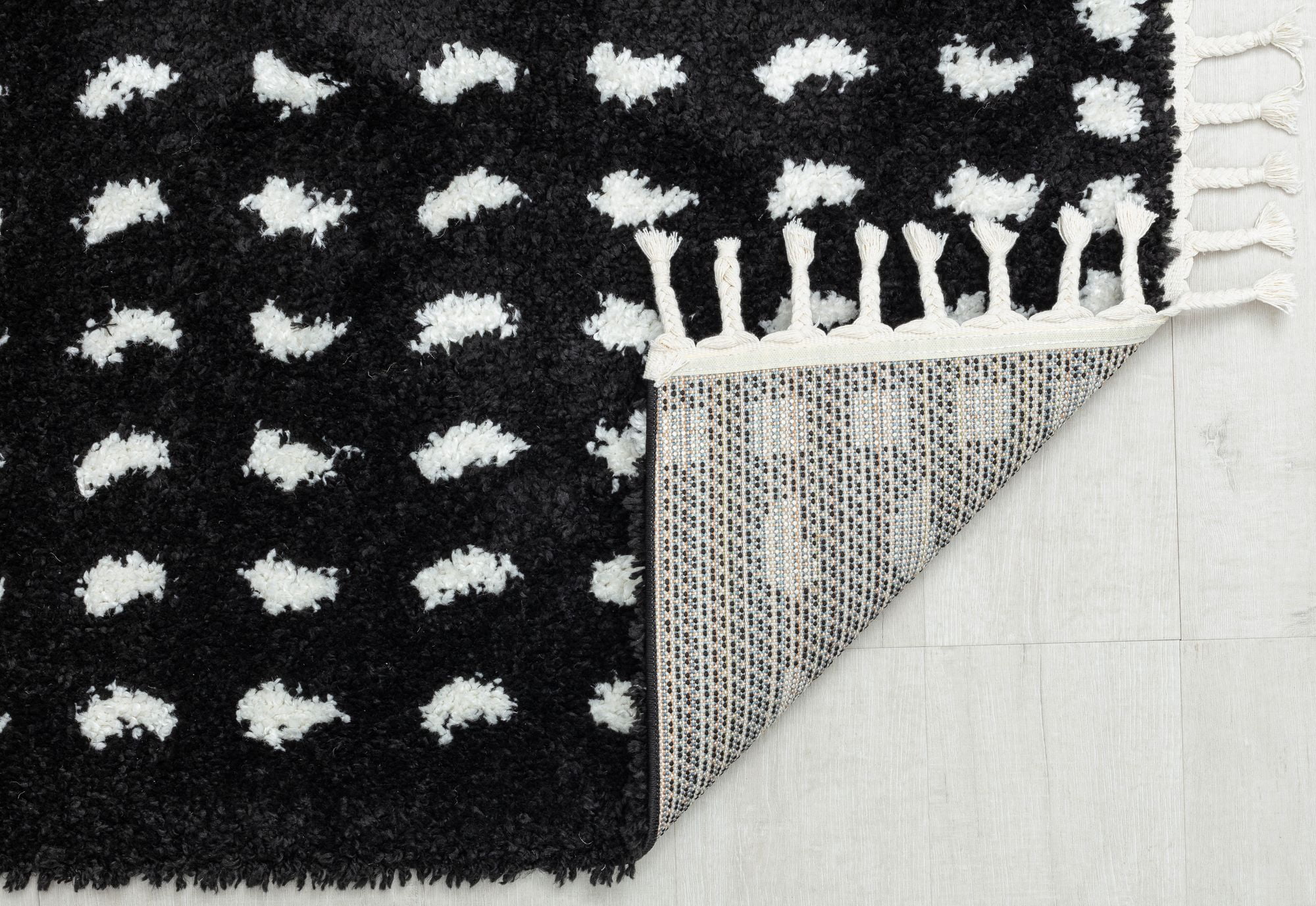 Rugs America BT15A Secret Moment Dots Modern Black Area Rug, 2'6" x 8'