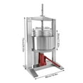thumbnail image 6 of Large Manual Stainless Steel Fruit Press Extractor with Adjustable Press Bar, Hydraulic Jack, and Splash-proof Bucket for Juice and Honey, 6 of 6