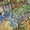 Tree Roots, variant on Elephant Stock Tree Roots Wall Art - Horizontal Multi Panel Canvas - Living Room Wall Decor - Floral And Botanical Multi Panel - Gray And Blue Decor By Vincent Van Gogh - 92" x 45"