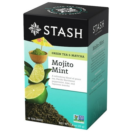 Stash Tea Mojito Mint Green with Matcha Tea, 18 Ct, 0.8