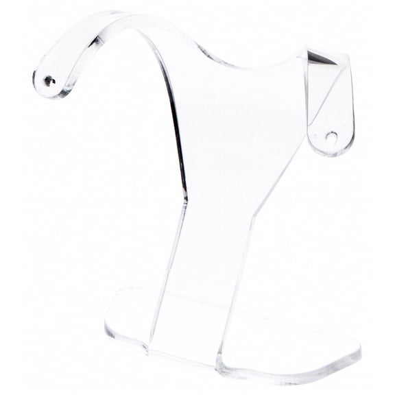 Plymor Clear Acrylic Divided Pair Hanging Earring Display Stand, 3" W x 1.5" D x 3" H (2 Pack)