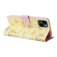 thumbnail image 5 of Compatible avec iPhone 14 Étui Rétro Fleur Dorée en Cuir PU Blocage RFID Portefeuille, 5 of 5