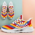 thumbnail image 5 of Coolcustomize Lightweight Colorful Pride Heart Running Shoes for Women, Comfortable Wide Fit Walking Sneakers, Casual Footwear, EVA Sole, Fabric Upper, Lace-up, Low-top Tennis Shoes for Casual Outfit, 5 of 5