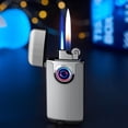 thumbnail image 2 of Blasgw Cool Lighters, Fire Gas Lighter Blue Flame Inflatable Windproof Double Torch Lighter Accessories Men's Gift Dark Blue, 2 of 5